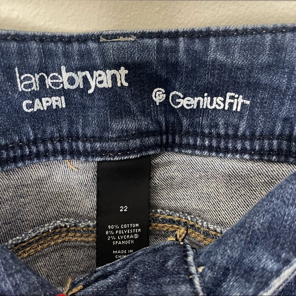 Lane Bryant Genius Fit Medium Wash Denim Capri Size 22 - Picture 13 of 13